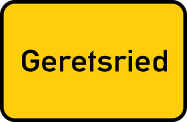 City sign of Geretsried - Ortsschild von Geretsried