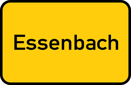 City sign of Essenbach - Ortsschild von Essenbach