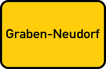 City sign of Graben-Neudorf - Ortsschild von Graben-Neudorf