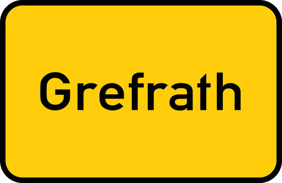 City sign of Grefrath - Ortsschild von Grefrath