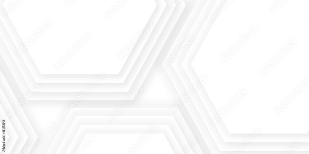 Poster abstract. hexagon white background, light and shadow. vector. geometric shapes abstract modern techn