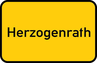 City sign of Herzogenrath - Ortsschild von Herzogenrath