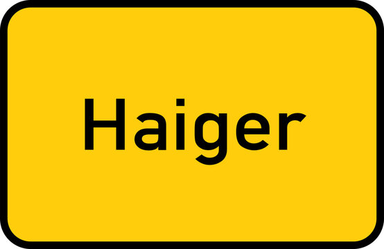 City sign of Haiger - Ortsschild von Haiger