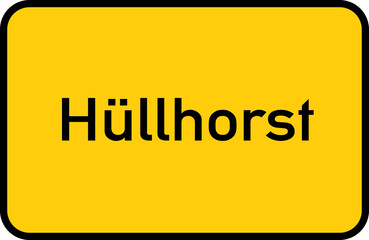 City sign of Hüllhorst - Ortsschild von Hüllhorst