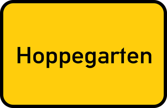 City sign of Hoppegarten - Ortsschild von Hoppegarten
