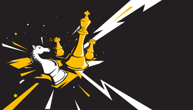 Chess game design element. Game concept