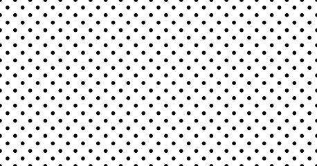 Seamless white black polka dot on white background