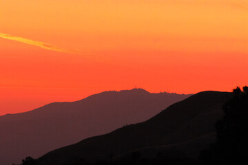 Sunset or Sunrise over the ocean