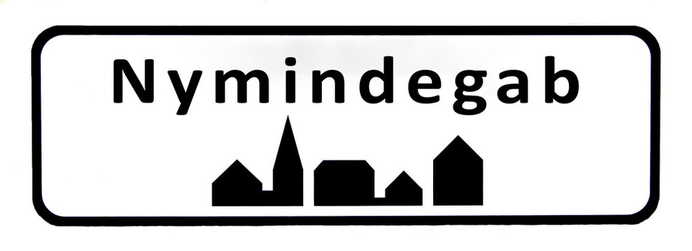 City sign of Nymindegab - Nymindegab Byskilt