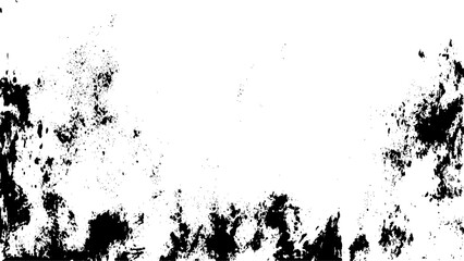 Grunge black and white pattern. Monochrome particles abstract texture. Dark design background surface.