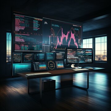 data visualization touch screen workspace forex stats stcks information