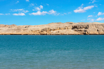 Sinai, Egypt. Blue lake in Ras Mohammed National Park.