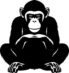 Chimpanzee flat icon