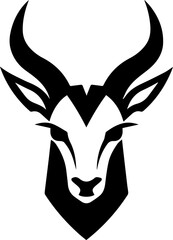 Antelope flat icon - obrazy, fototapety, plakaty