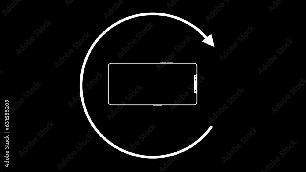 Poster device phone rotation. turn you smartphone and rotate device screen, phone flip sign, phone rotation