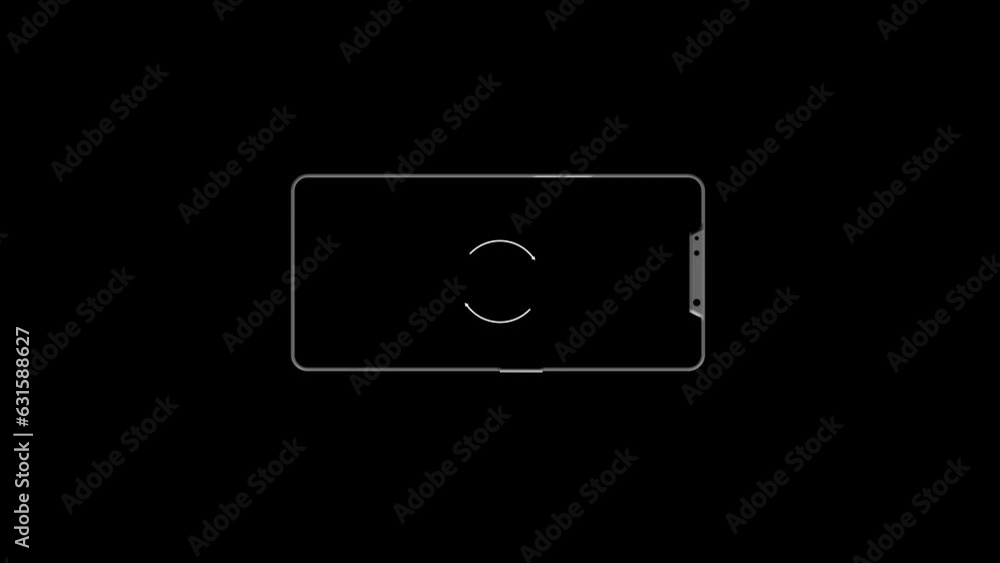 Poster device phone rotation. turn you smartphone and rotate device screen, phone flip sign, phone rotation