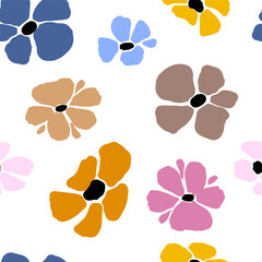 seamless background with flowers