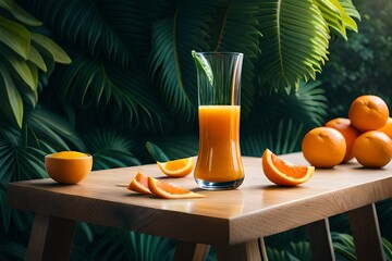 orange juice on the table