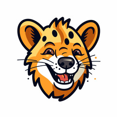 Hyena. Hyena hand-drawn comic illustration. Cute vector doodle style cartoon illustration.