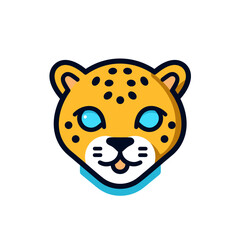 Cheetah. Cheetah hand-drawn comic illustration. Cute vector doodle style cartoon illustration.