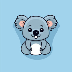 Koala. Koala hand-drawn comic illustration. Cute vector doodle style cartoon illustration.