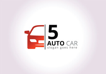 Letter 5 Car Logo Design Template Inspiration, Vector Illustration, Vehicle Logo, Automotive Logo