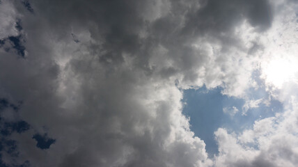dramatic sky with cloud  dark storm clouds before rain.