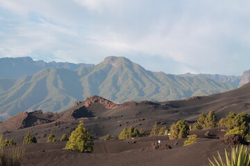 mountain and volcano ash