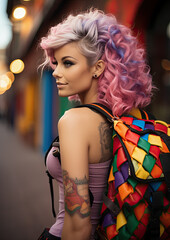 Portrait of a Girl with a Backpack