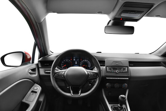 Transparent Background Driver's View in a Car