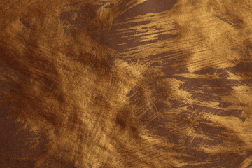 Art modern oil and acrylic smear blot canvas painting wall. Abstract texture gold, bronze, brown...