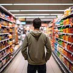 Person in a supermarket