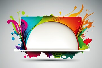 Obraz premium Abstract colored background in the shape of a performance stage with space for text