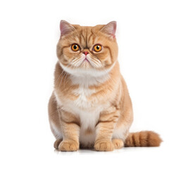Exotic Shorthair Cat , Isolated On Transparent, PNG, HD