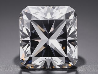 Sparkling luxury diamond on blank background. Facets in a cut gem. Expensive jewel product photo