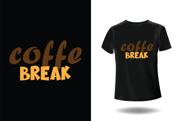 Free vector trendy coffee t-shirt design, vintage typography and lettering art, retro slogan