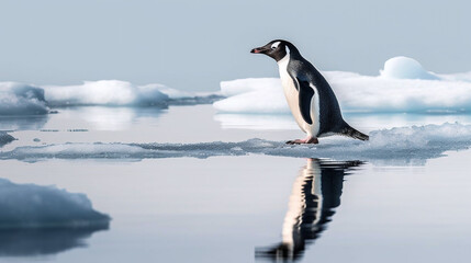 Fototapeta premium wildlife photo of a Magellan Penguin made with AI generative technology