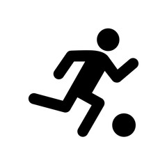 Football, soccer player - vector icon, pictogram	