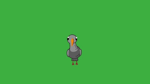 Animation loop video cartoon cute animal on green screen background, remove green background use software editing what you using