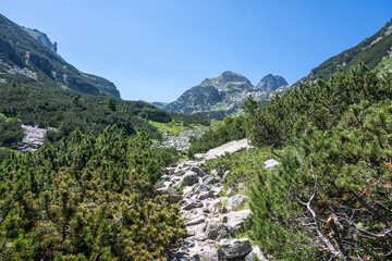 Landscape of Rila Mountain near Malyovitsa hut, Bulgaria