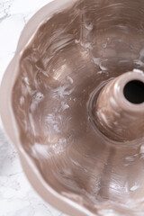 Chocolate pumpkin bundt cake with toffee glaze