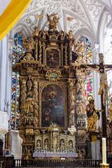 Fototapeta na wymiar Very ornate altar in a church or cathedral