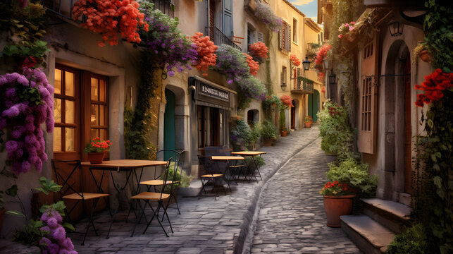 Fototapeta beautiful old town of Provence 
