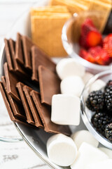 Fruit s'mores charcuterie board