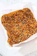Pumpkin spice fudge with pecans