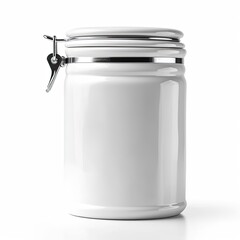 flour canister isolated on white generative AI