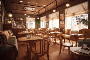 Cozy Coffee Haven: Freshly Brewed Aromas, Relaxed Ambiance, and Comfortable Seating, generative AI