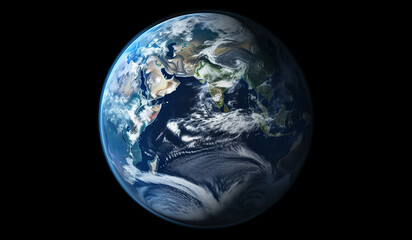 Planet Earth seen from space. AI generated