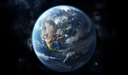 Crédence de cuisine en verre imprimé Pleine Lune arbre Planet Earth seen from space. AI generated