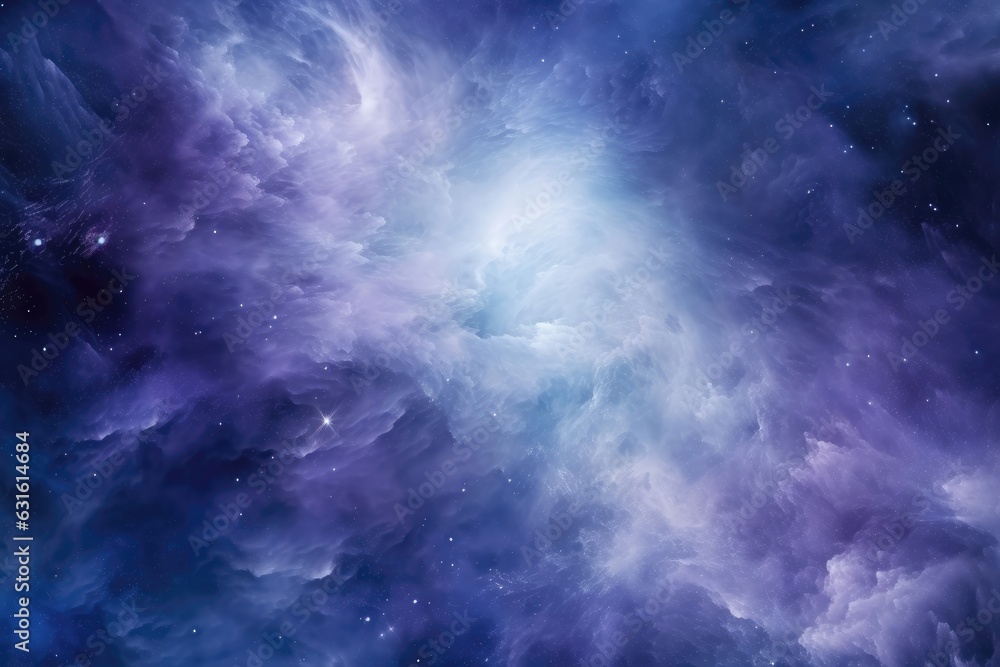 Wall mural Cosmic dust nebula texture background, swirling and celestial stardust clouds, ethereal and interstellar surface